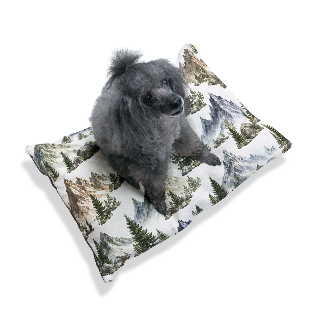 Mountain Pines Pet Bed – Nature-Inspired Cozy Dog & Cat Cushion