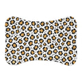 Leopard Print Pet Feeding Mat — Non-Slip Bone-Shaped Cat & Dog Placemat