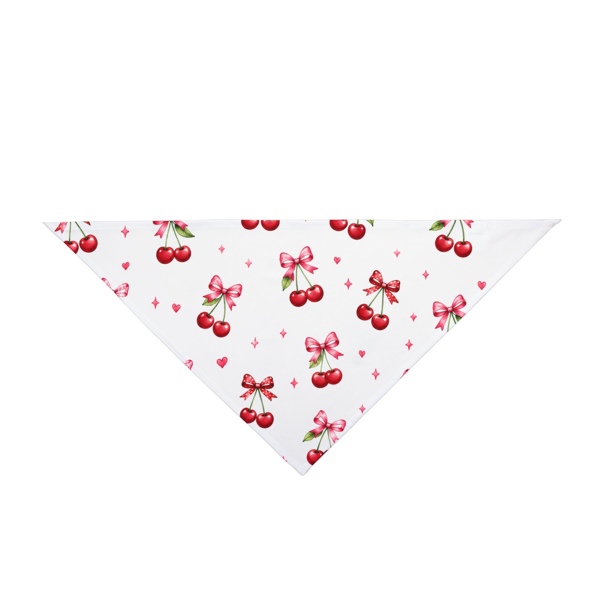 Cherry Bow Pet Bandana — Cute Pink Cherry Pattern Dog & Cat Accessory