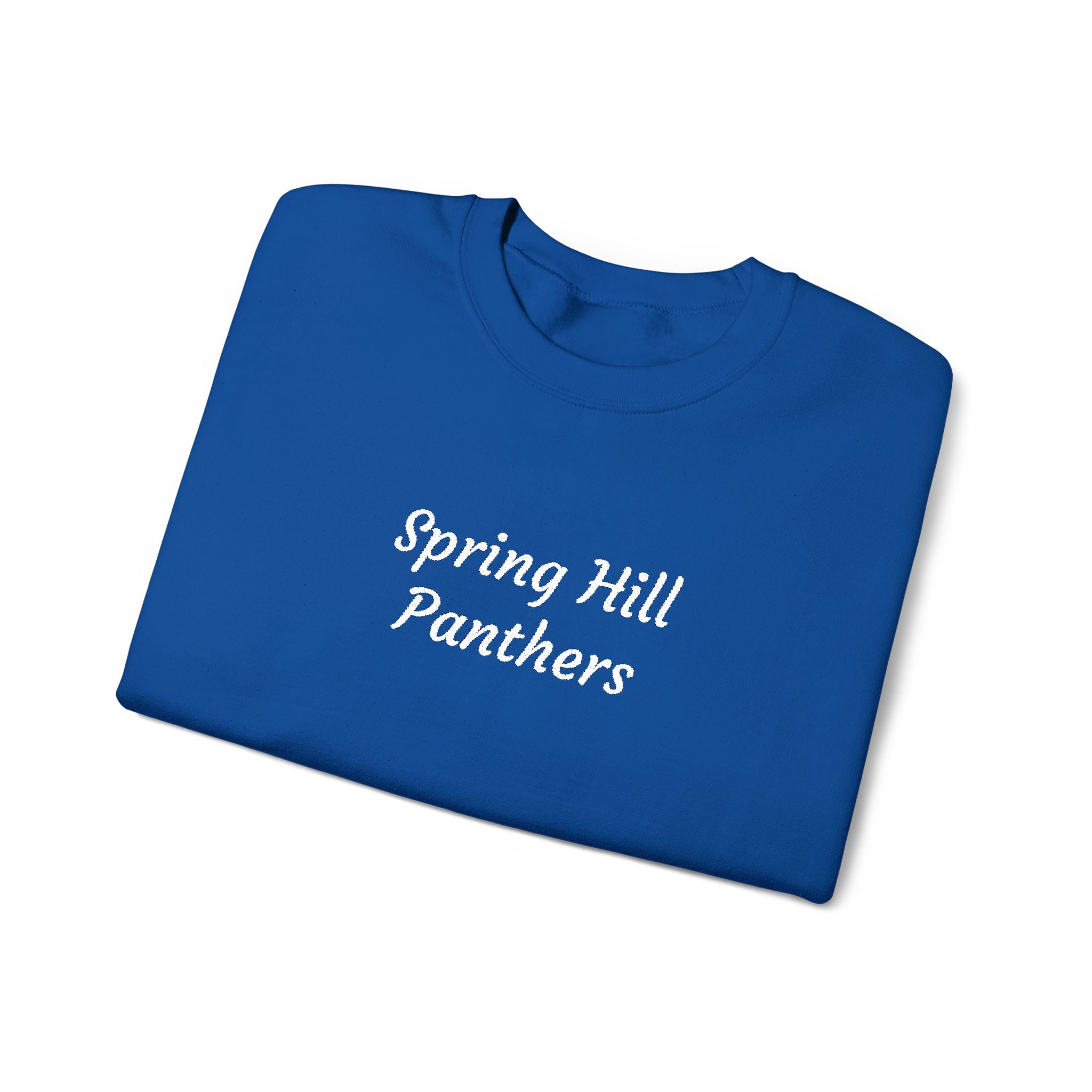 Crewneck Sweatshirt — 'Spring Hill Panthers' Minimalist School Crew