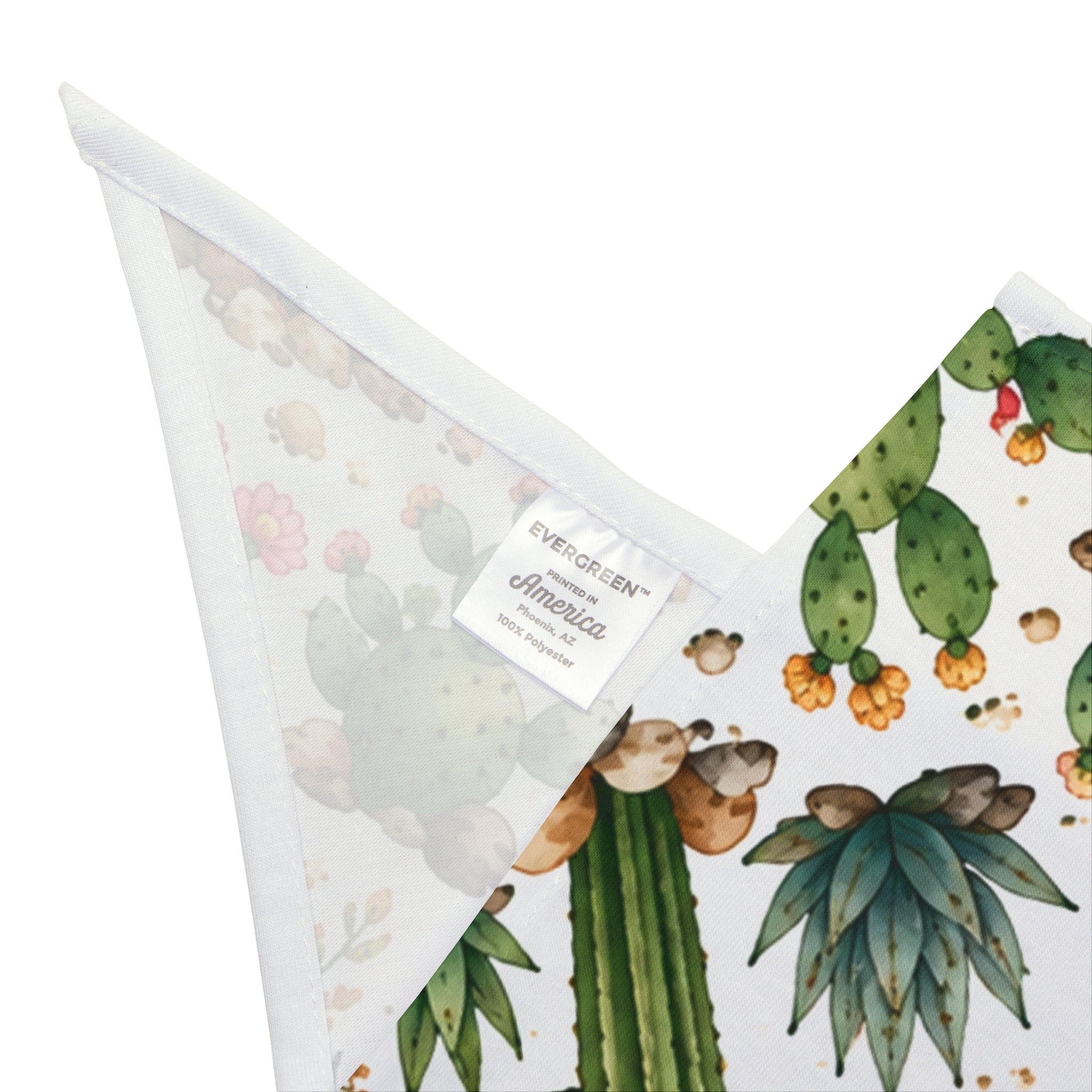 Cactus Pattern Pet Bandana — Desert Succulent Dog & Cat Accessory