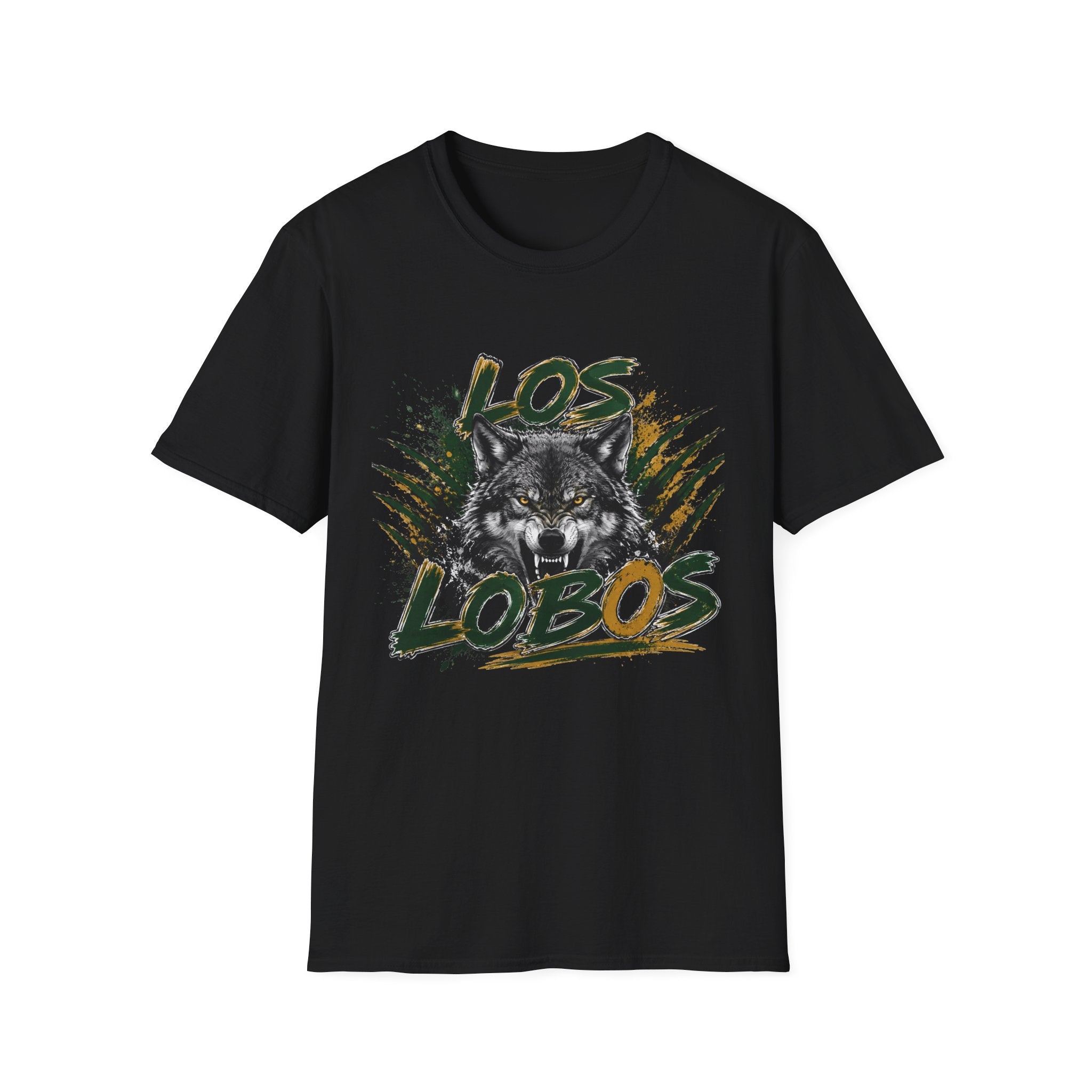 Los Lobos Wolf T-Shirt — Bold Graphic Spanish Text Tee