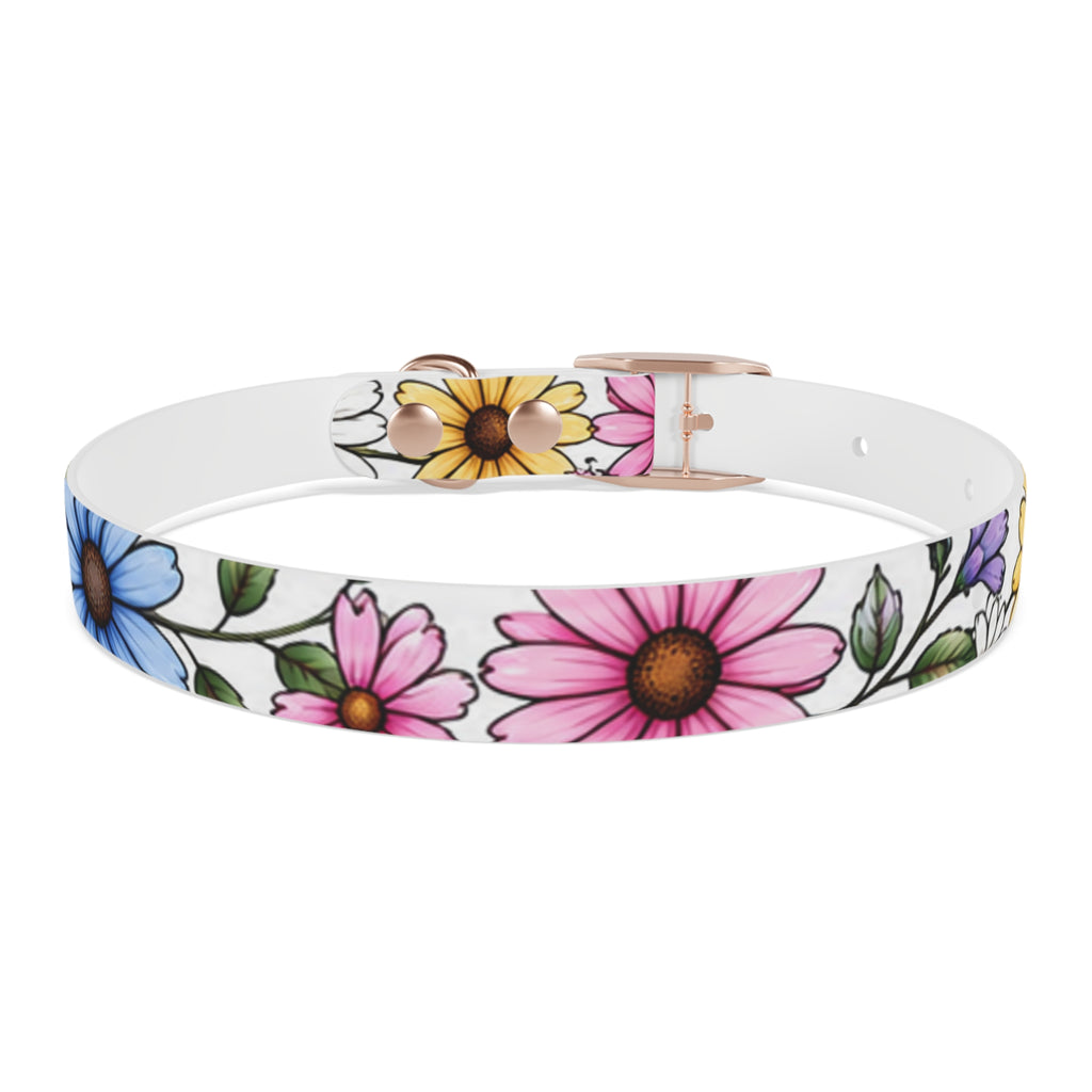 Floral Daisy Dog Collar — Colorful Spring Flower Pet Collar