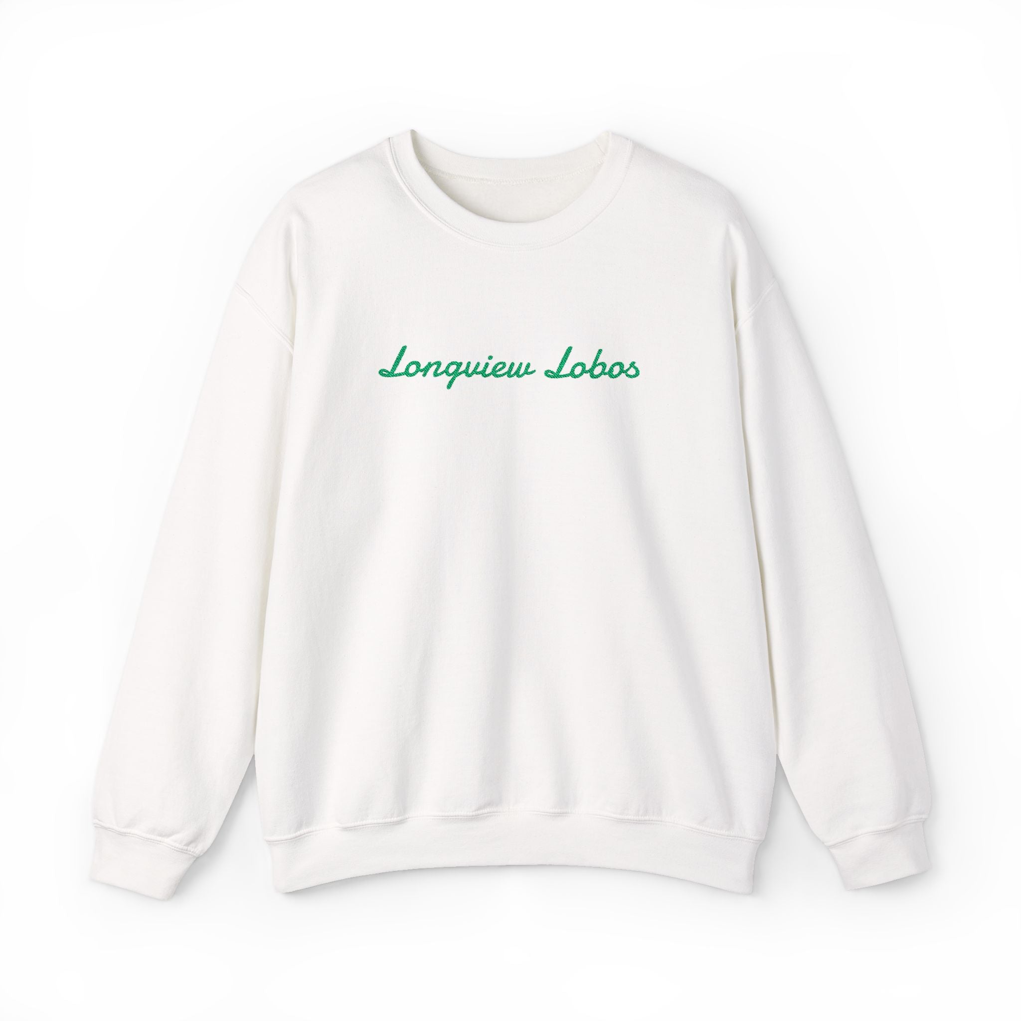 Longview Lobos Crewneck Sweatshirt — Embroidered School Spirit Pullover