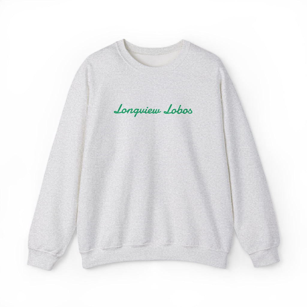 Longview Lobos Crewneck Sweatshirt — Embroidered School Spirit Pullover
