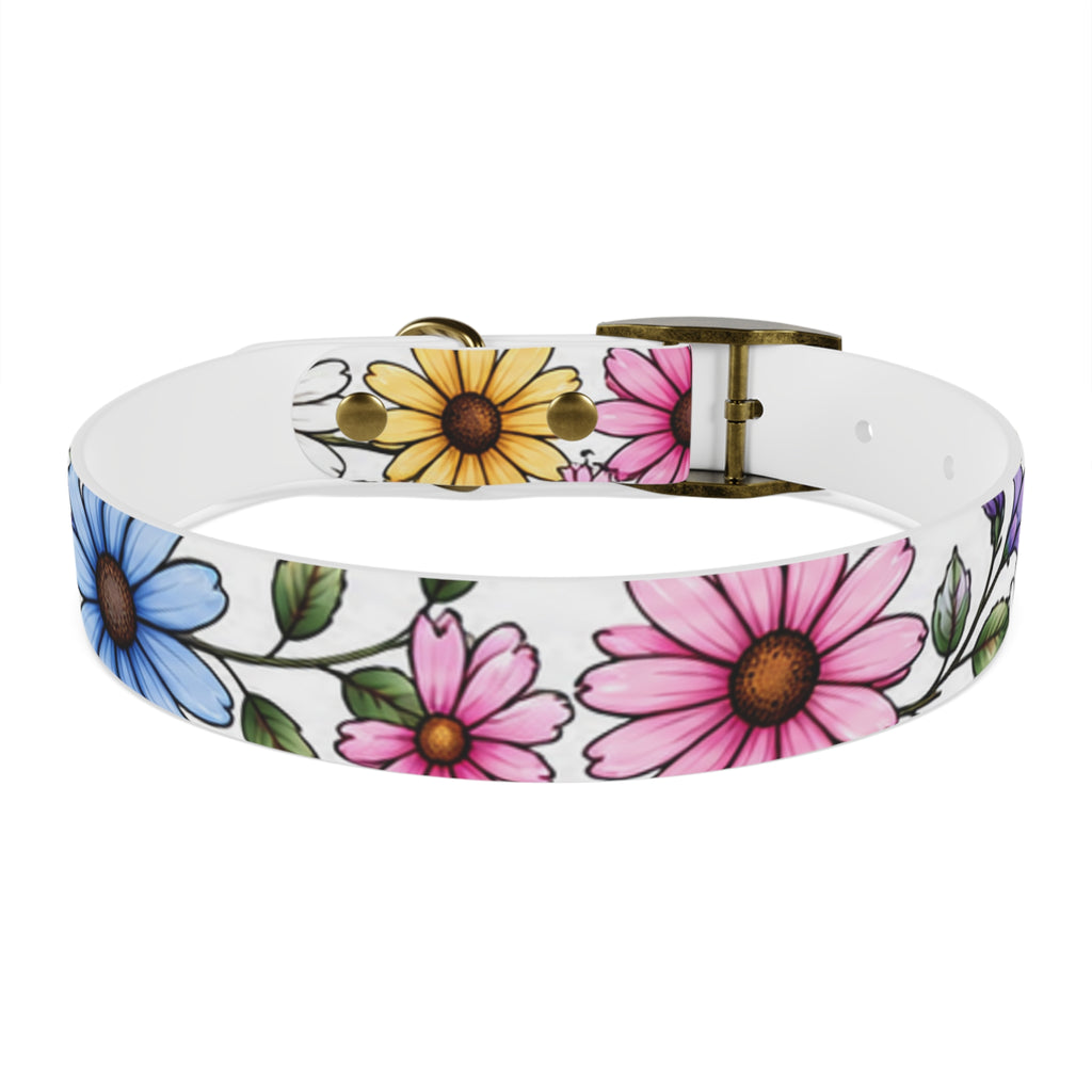 Floral Daisy Dog Collar — Colorful Spring Flower Pet Collar