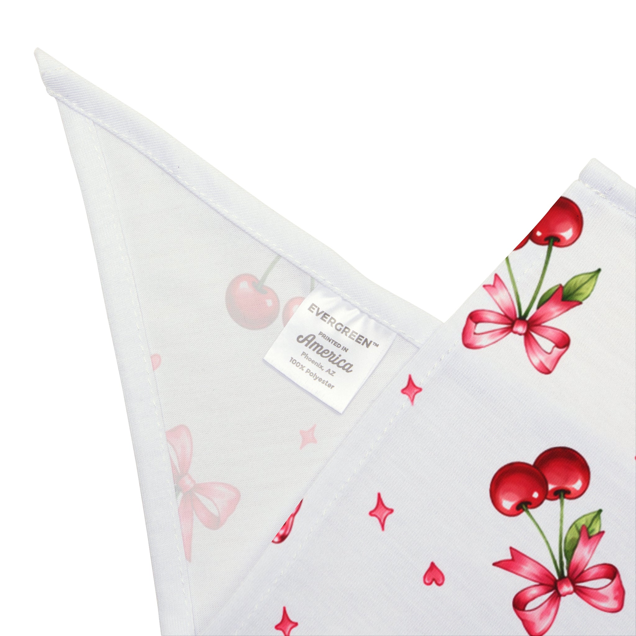 Cherry Bow Pet Bandana — Cute Pink Cherry Pattern Dog & Cat Accessory