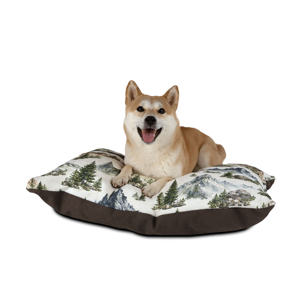 Mountain Pines Pet Bed – Nature-Inspired Cozy Dog & Cat Cushion