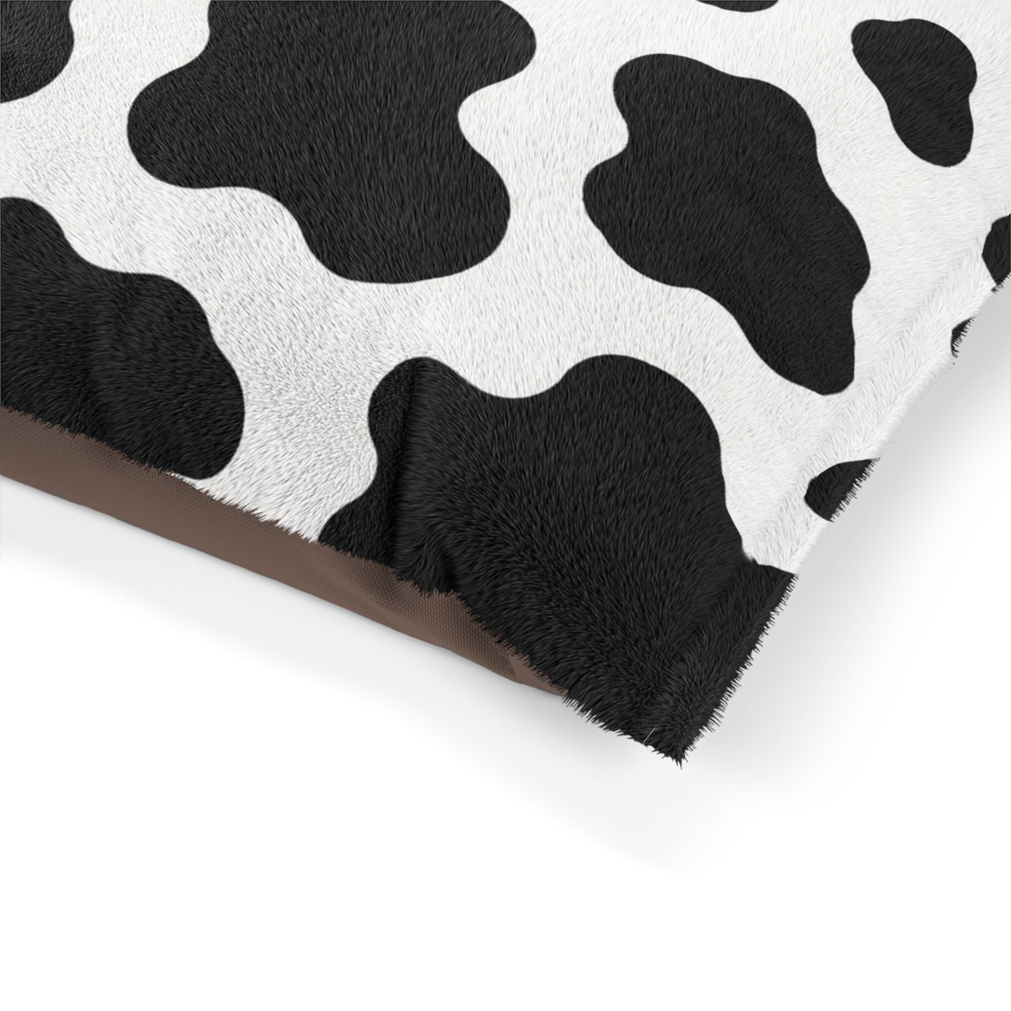 Cow Print Pet Bed – Soft Plush Cushion for Dogs & Cats