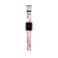 Floral Watercolor Watch Band — Pink & Lavender Garden Apple Watch Strap