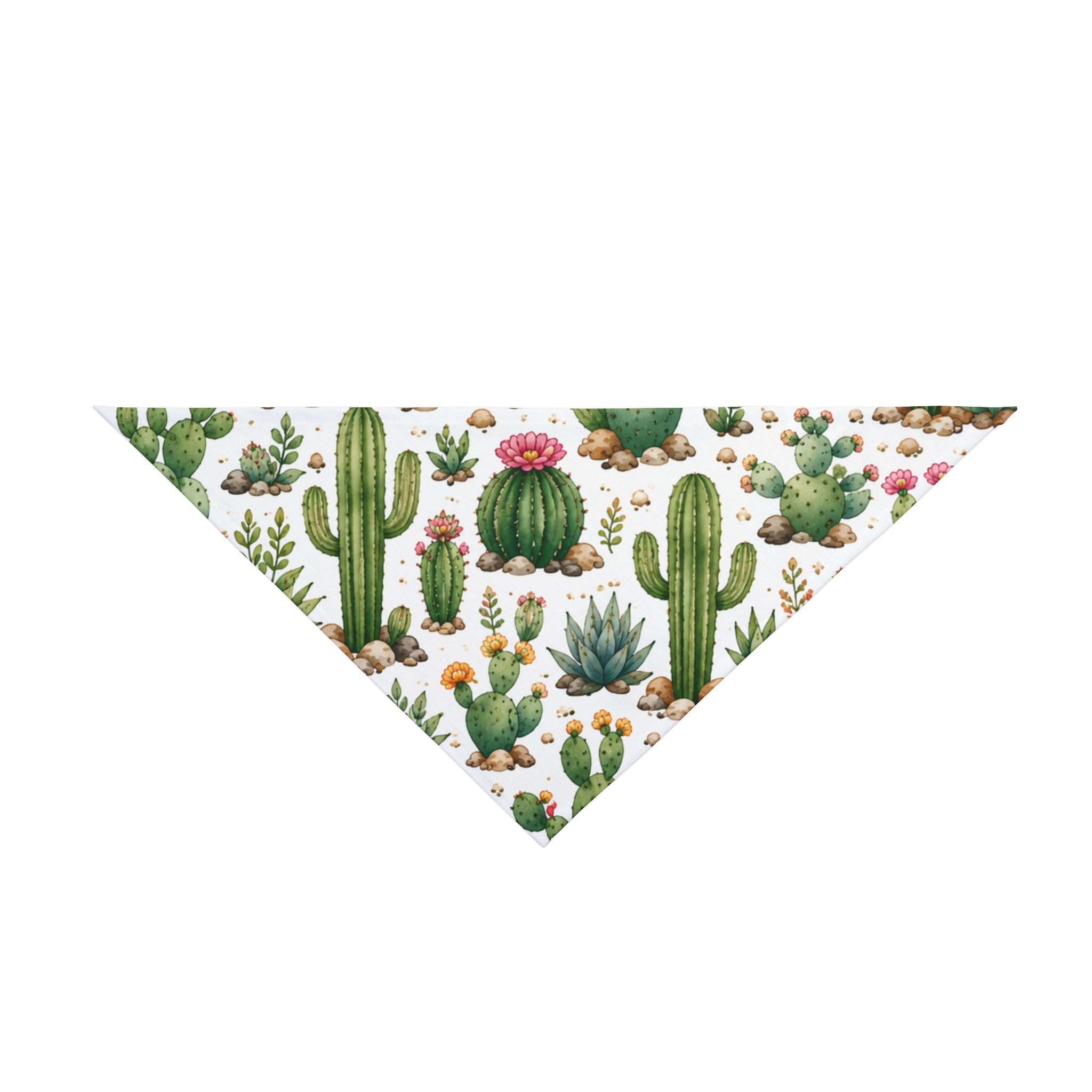Cactus Pattern Pet Bandana — Desert Succulent Dog & Cat Accessory