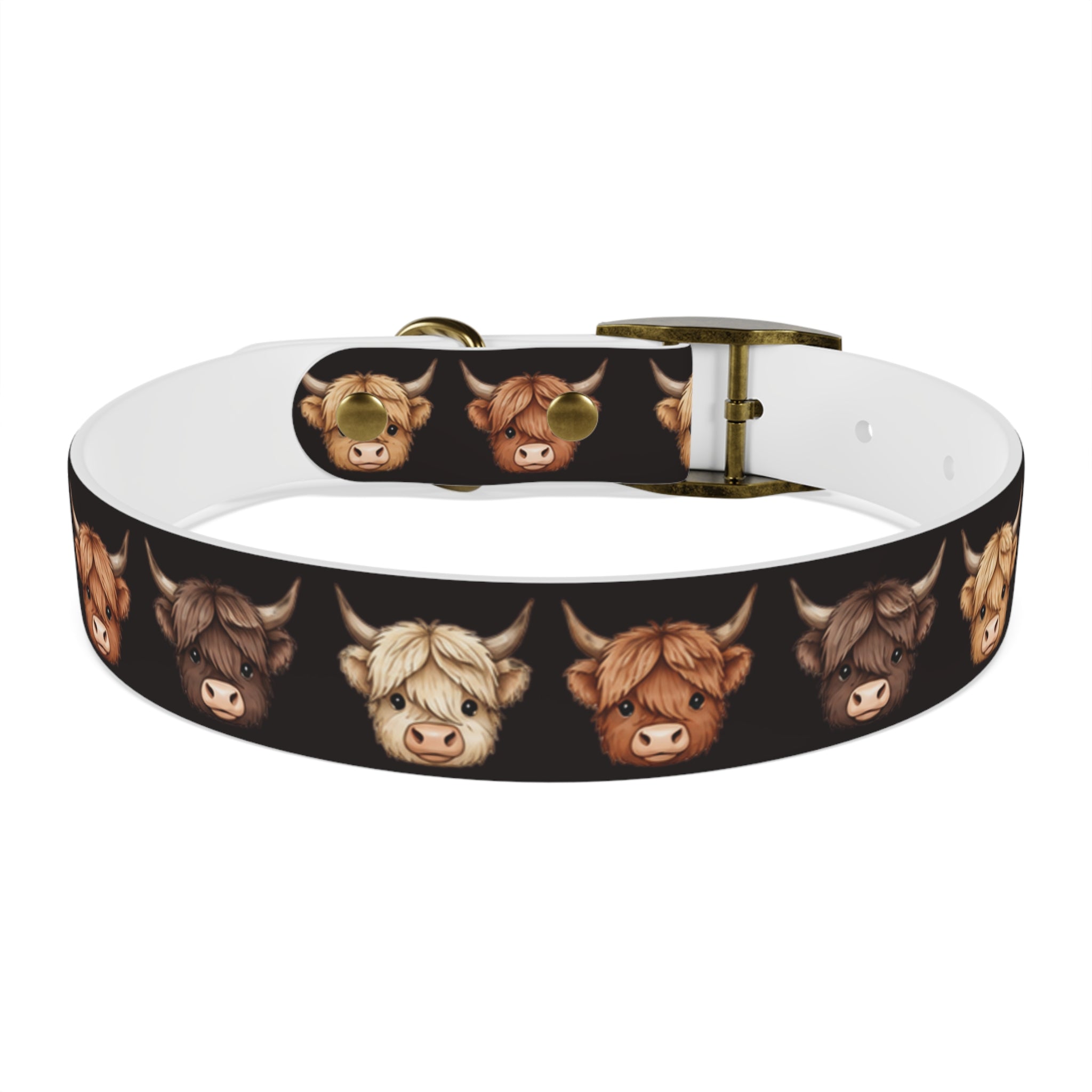 Highland Cow Dog Collar — Cute Scottish Cow Print Pet Collar