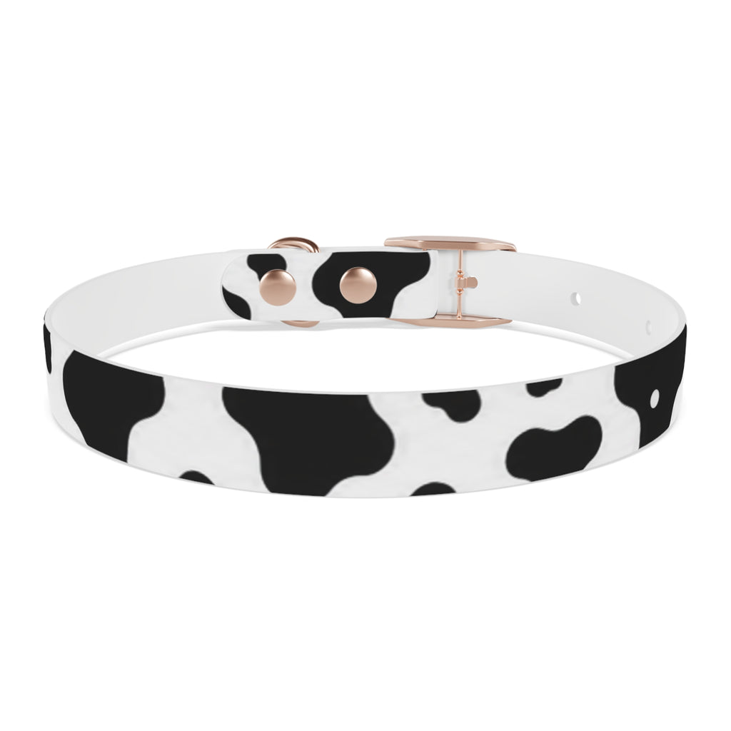 Cow Print Dog Collar — Black & White Cute Pup Accessory