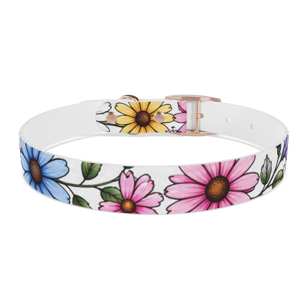 Floral Daisy Dog Collar — Colorful Spring Flower Pet Collar