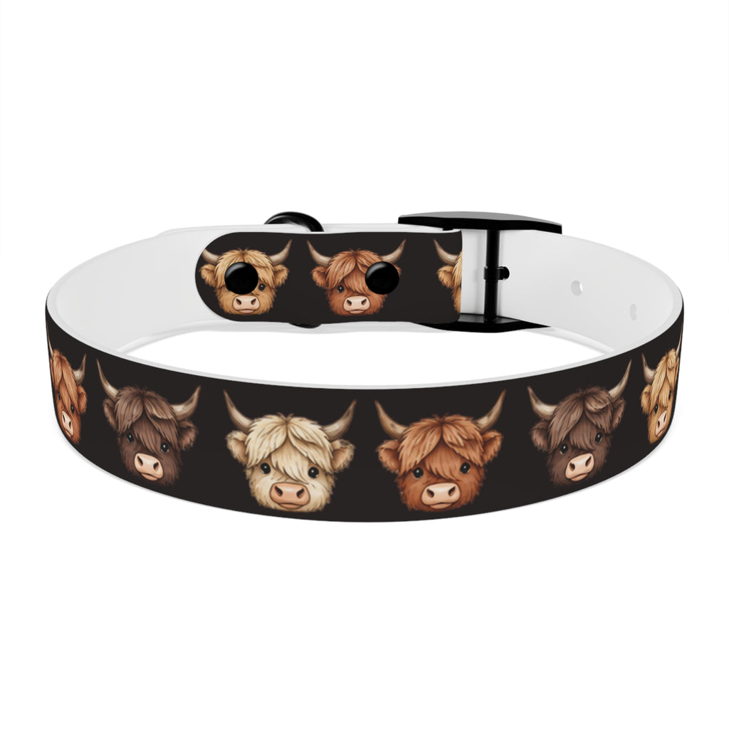 Highland Cow Dog Collar — Cute Scottish Cow Print Pet Collar