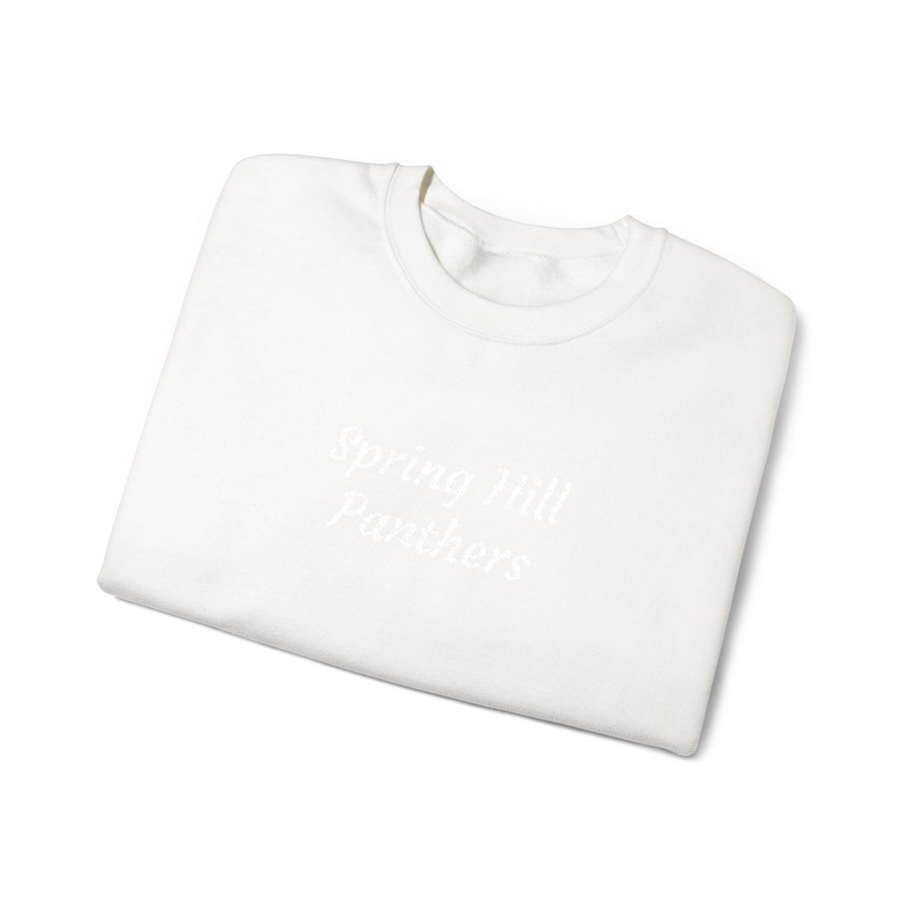 Crewneck Sweatshirt — 'Spring Hill Panthers' Minimalist School Crew