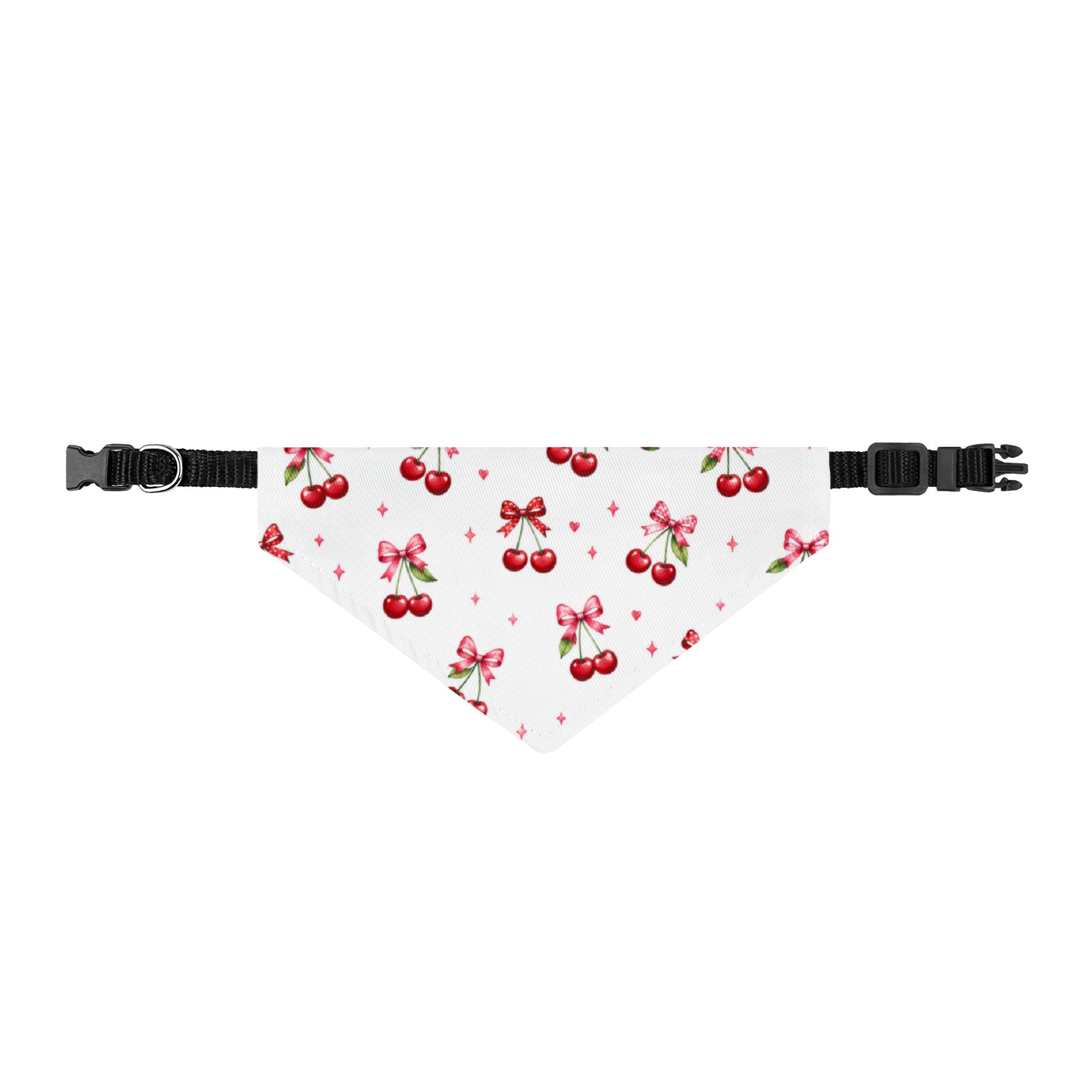 Bandana — Cherry Bow Clip-On Pet Bandana