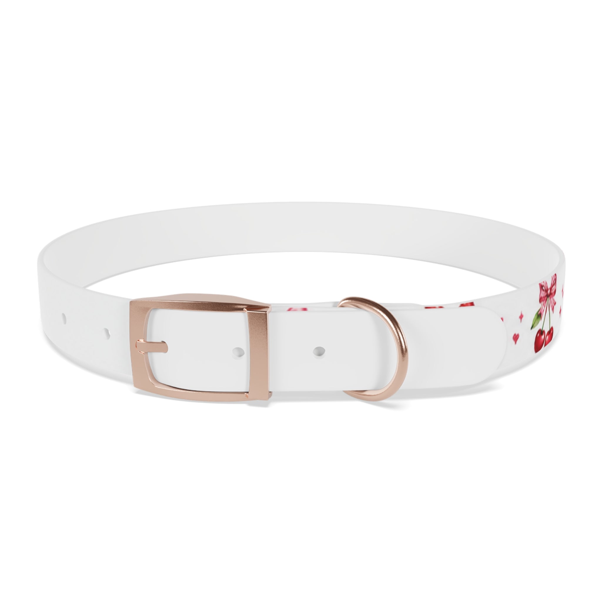 Cherry Bow Dog Collar — Cute Red Cherries Pattern Collar for Small & Medium Dogs