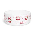 Cherry Bow Pet Bowl — Cute Ceramic Dog & Cat Food Bowl