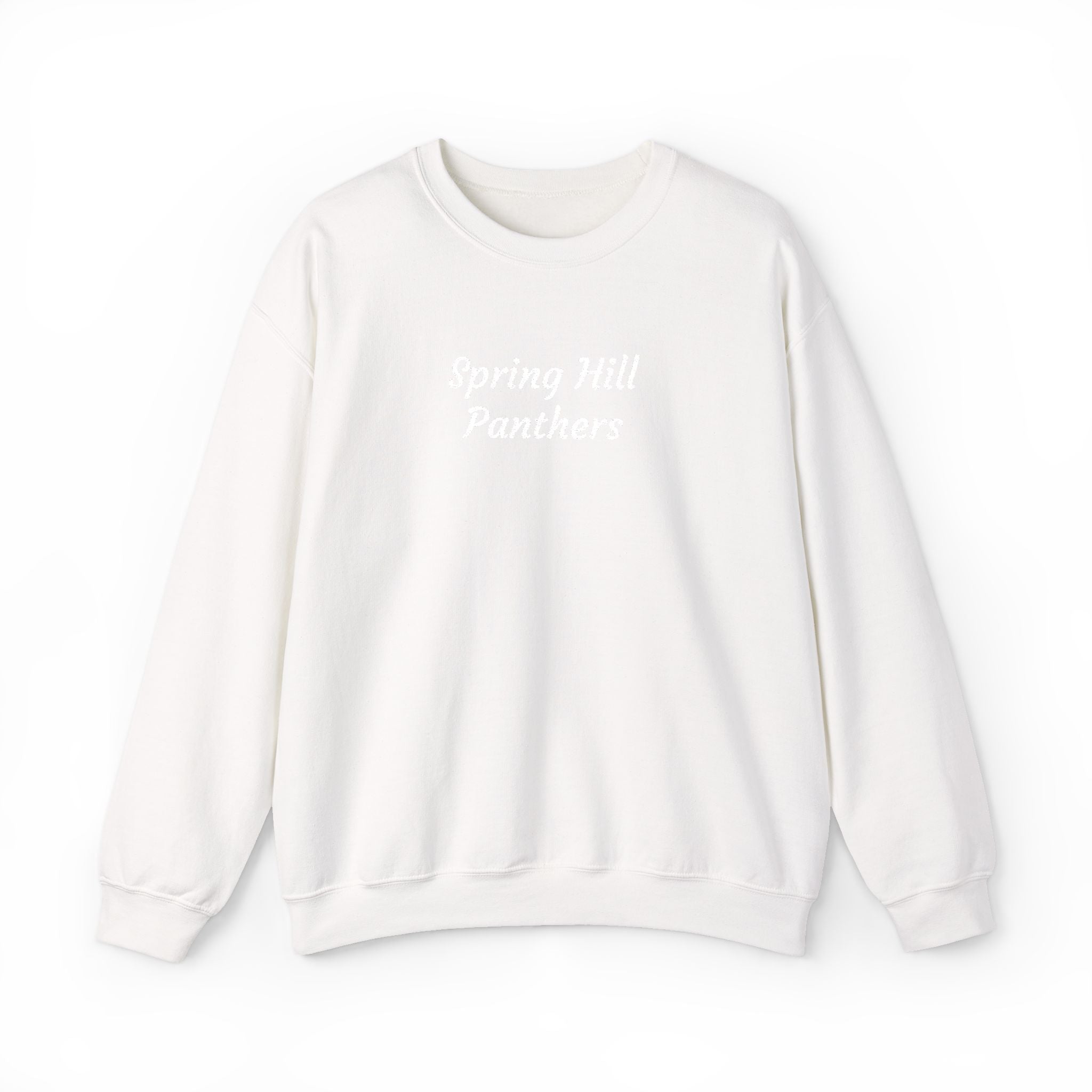 Crewneck Sweatshirt — 'Spring Hill Panthers' Minimalist School Crew