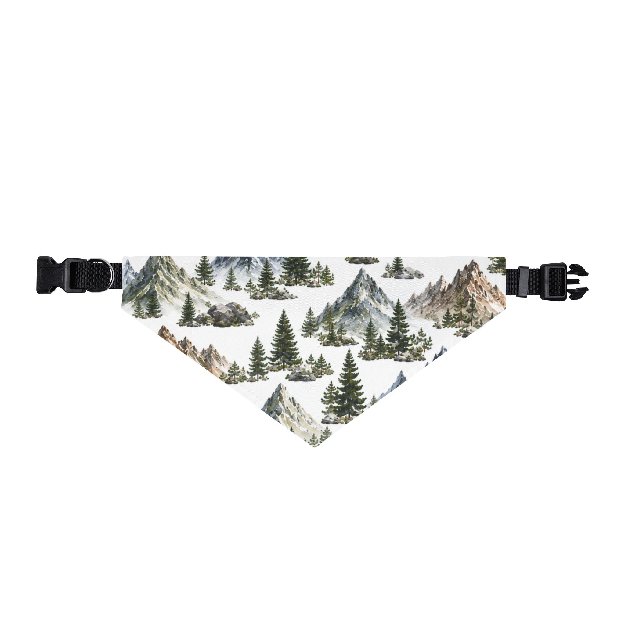 Clip-on Bandana — Mountain Forest Pattern Pet Scarf