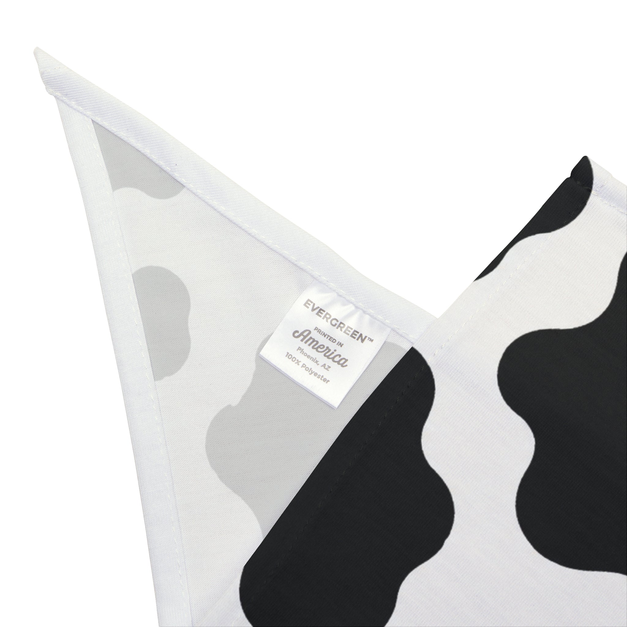 Cow Print Pet Bandana — Black & White Farm Animal Pattern Dog Bandana