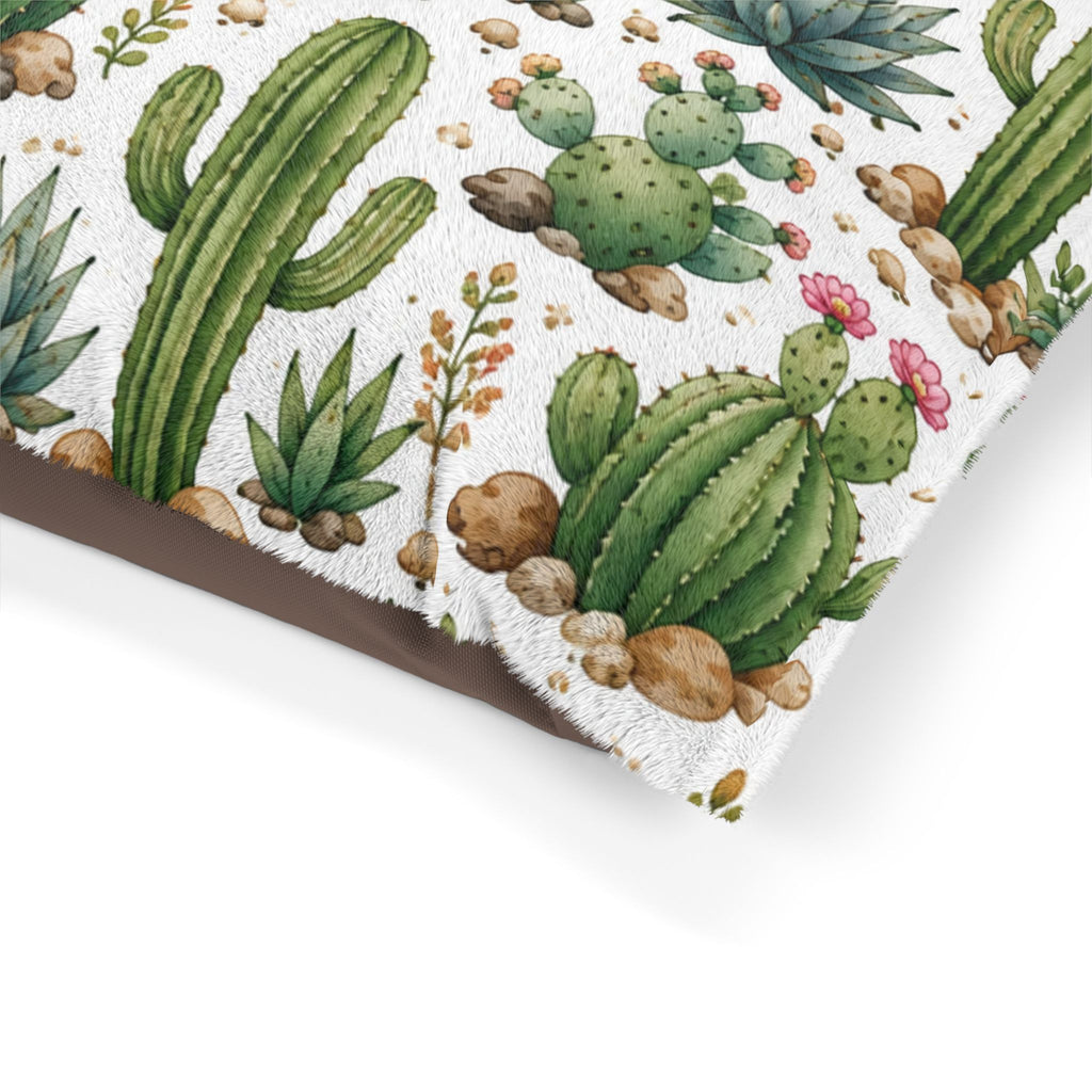 Cactus Garden Pet Bed — Floral Desert Print Dog & Cat Pillow