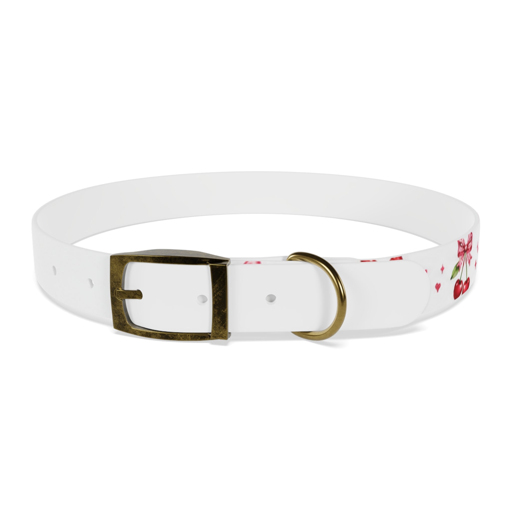 Cherry Bow Dog Collar — Cute Red Cherries Pattern Collar for Small & Medium Dogs