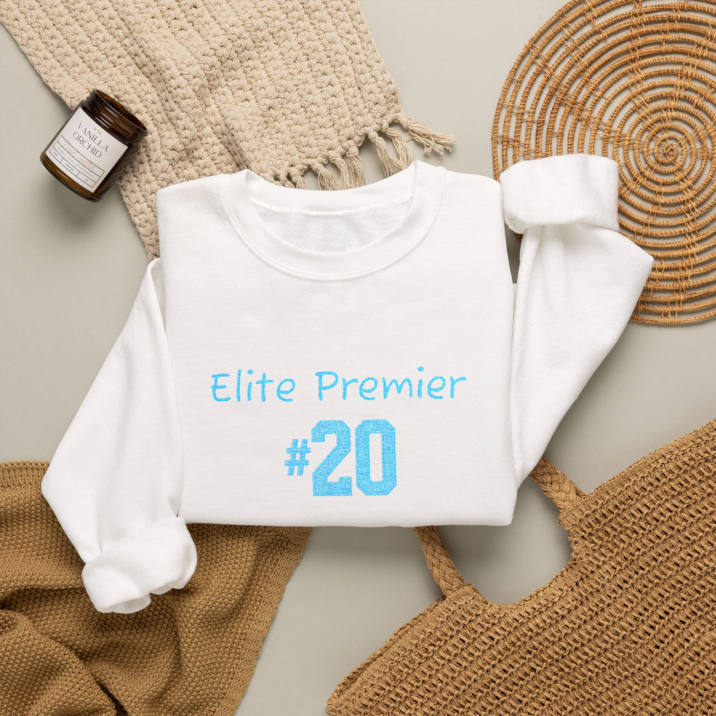 Crewneck Sweatshirt — "Elite Premier 20" Light Blue Team Tribute