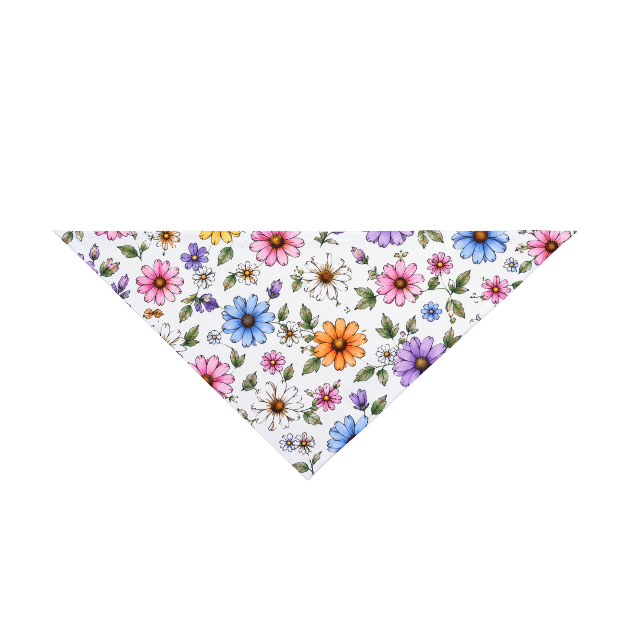 Floral Spring Pet Bandana - Colorful Wildflower Dog & Cat Scarf
