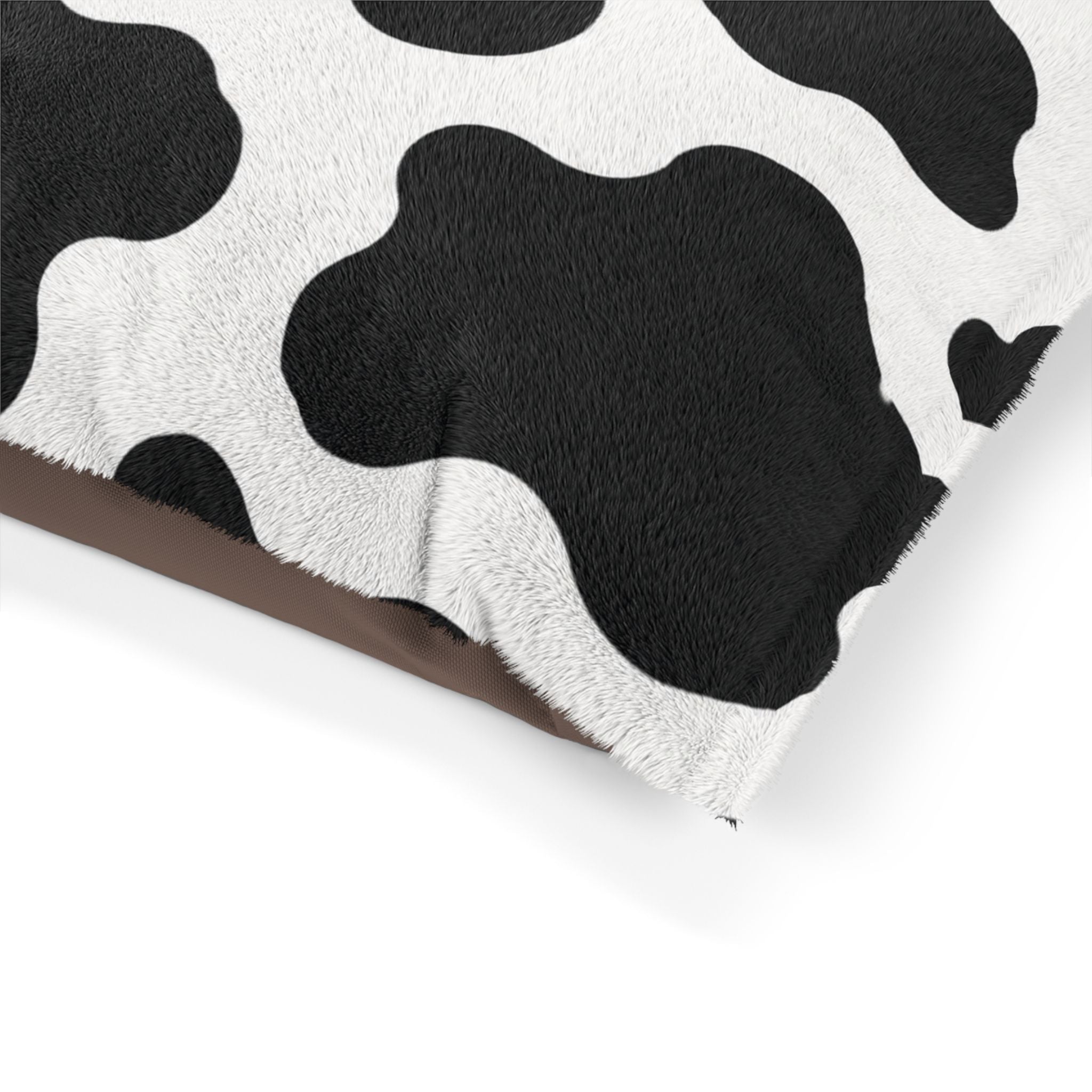 Cow Print Pet Bed – Soft Plush Cushion for Dogs & Cats