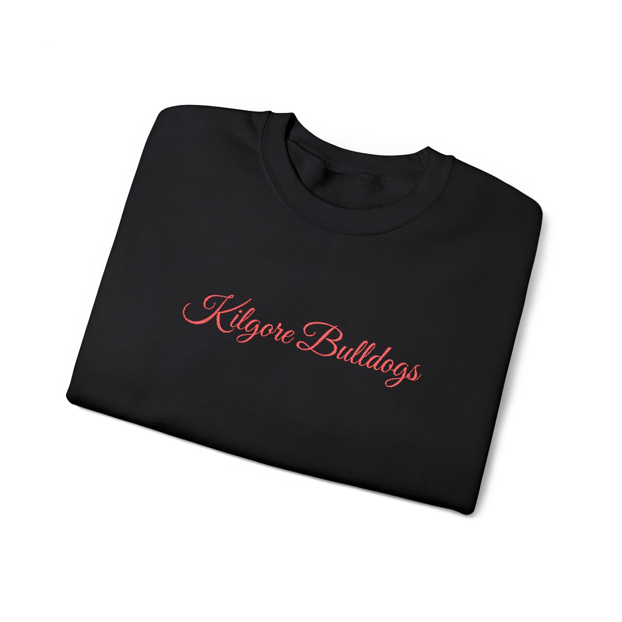 Crewneck Sweatshirt — 'Kilgore Bulldogs' Script Logo, Soft Casual School Spirit Pullover