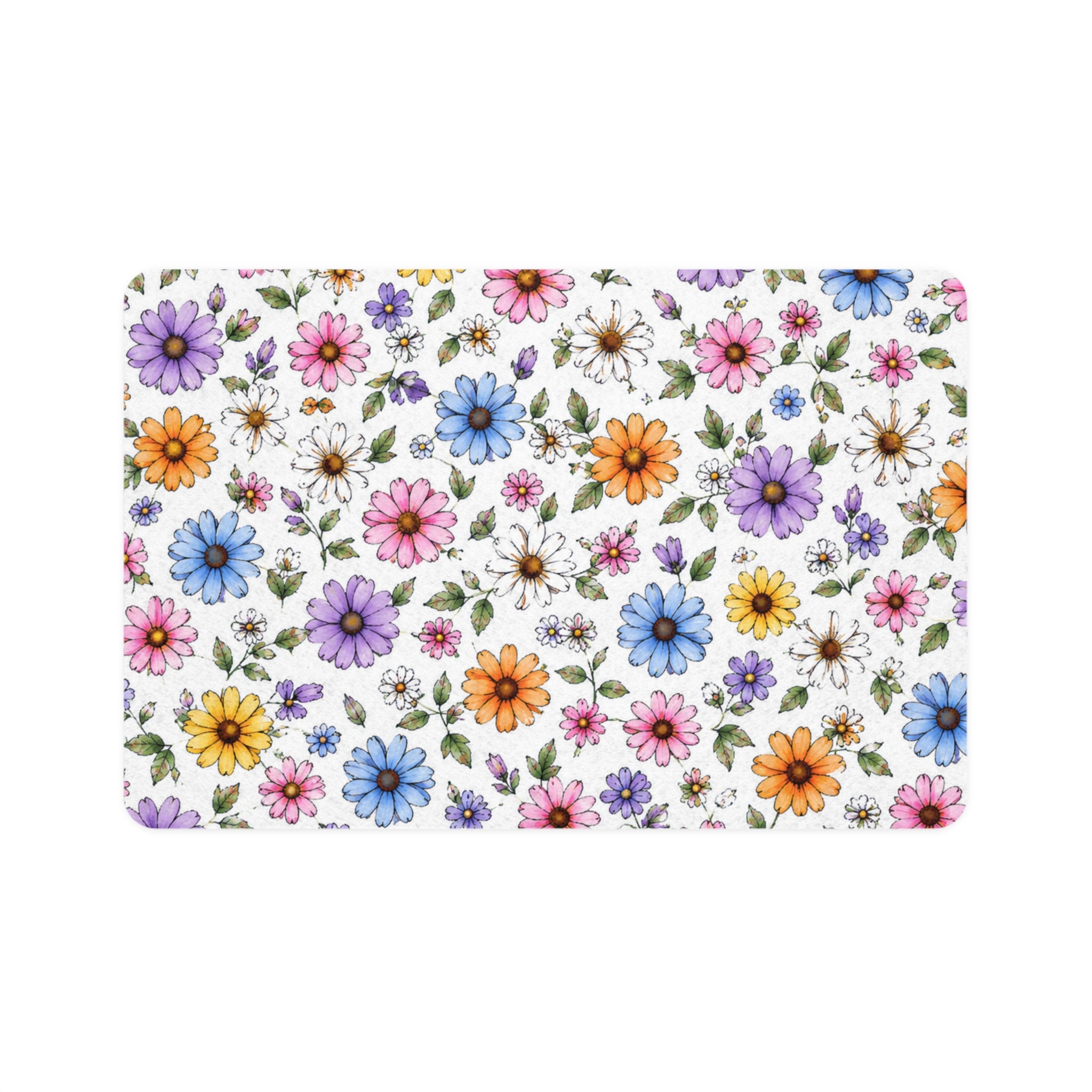 Floral Daisy Pet Food Mat (12x18)