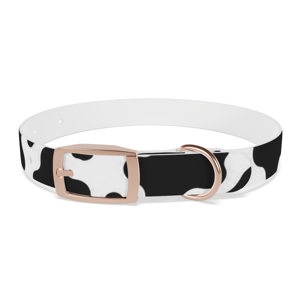 Cow Print Dog Collar — Black & White Cute Pup Accessory