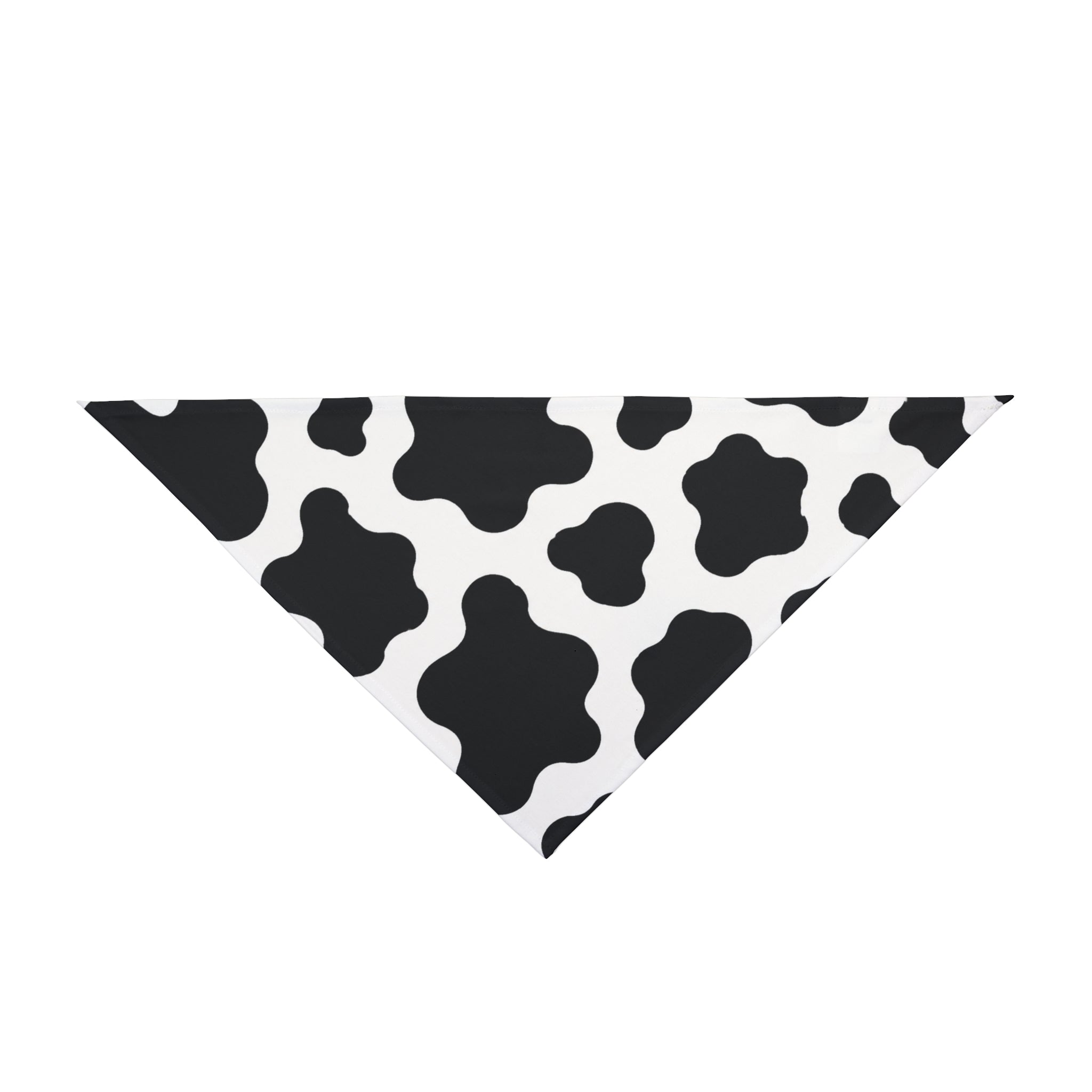 Cow Print Pet Bandana — Black & White Farm Animal Pattern Dog Bandana