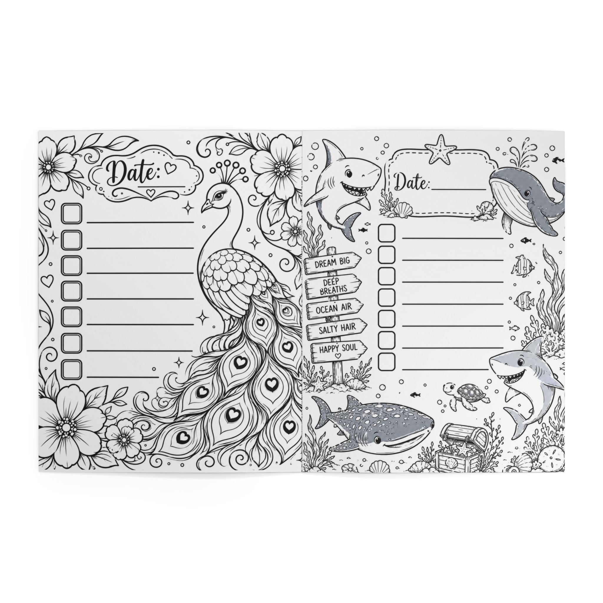 My Coloring Book Checklist — Cute Cow & Cat Adventure Coloring Book