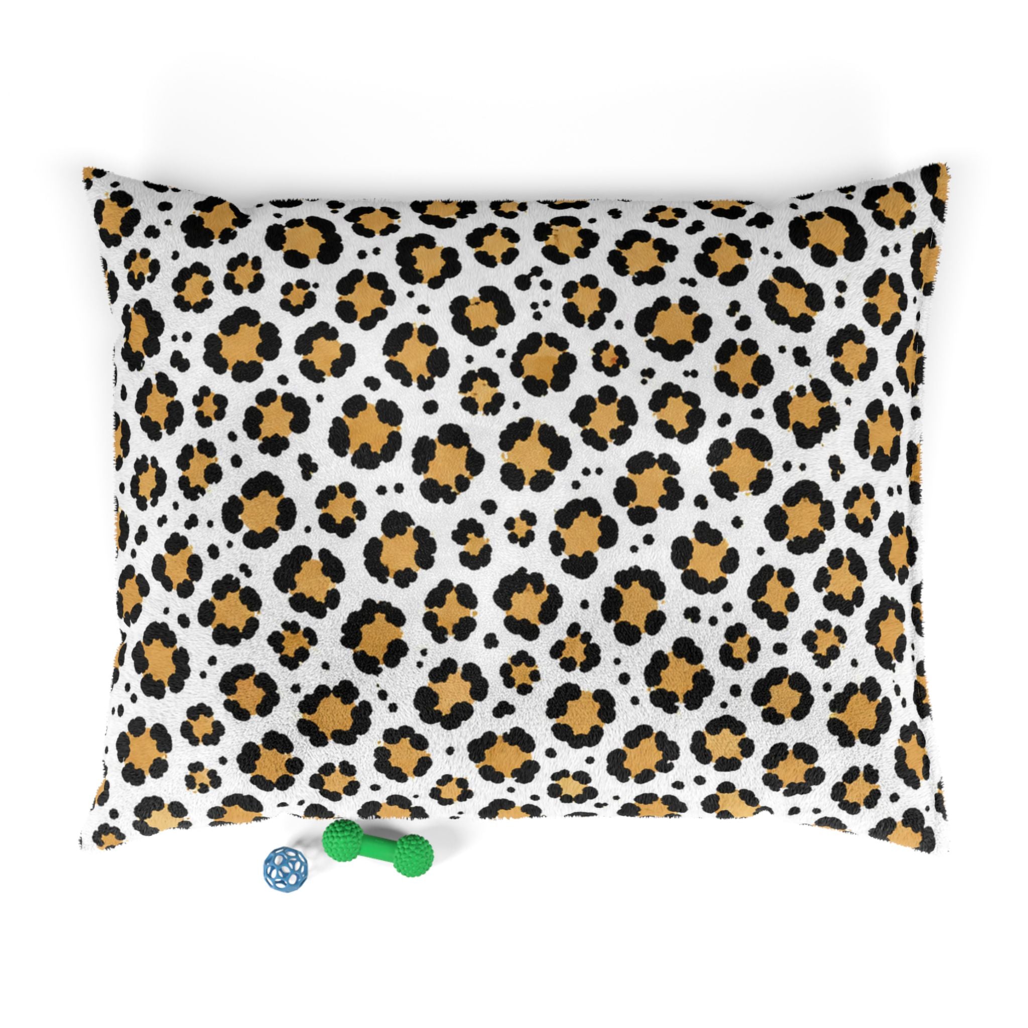 Leopard Print Pet Bed — Cozy Faux Fur Cushion for Dogs & Cats