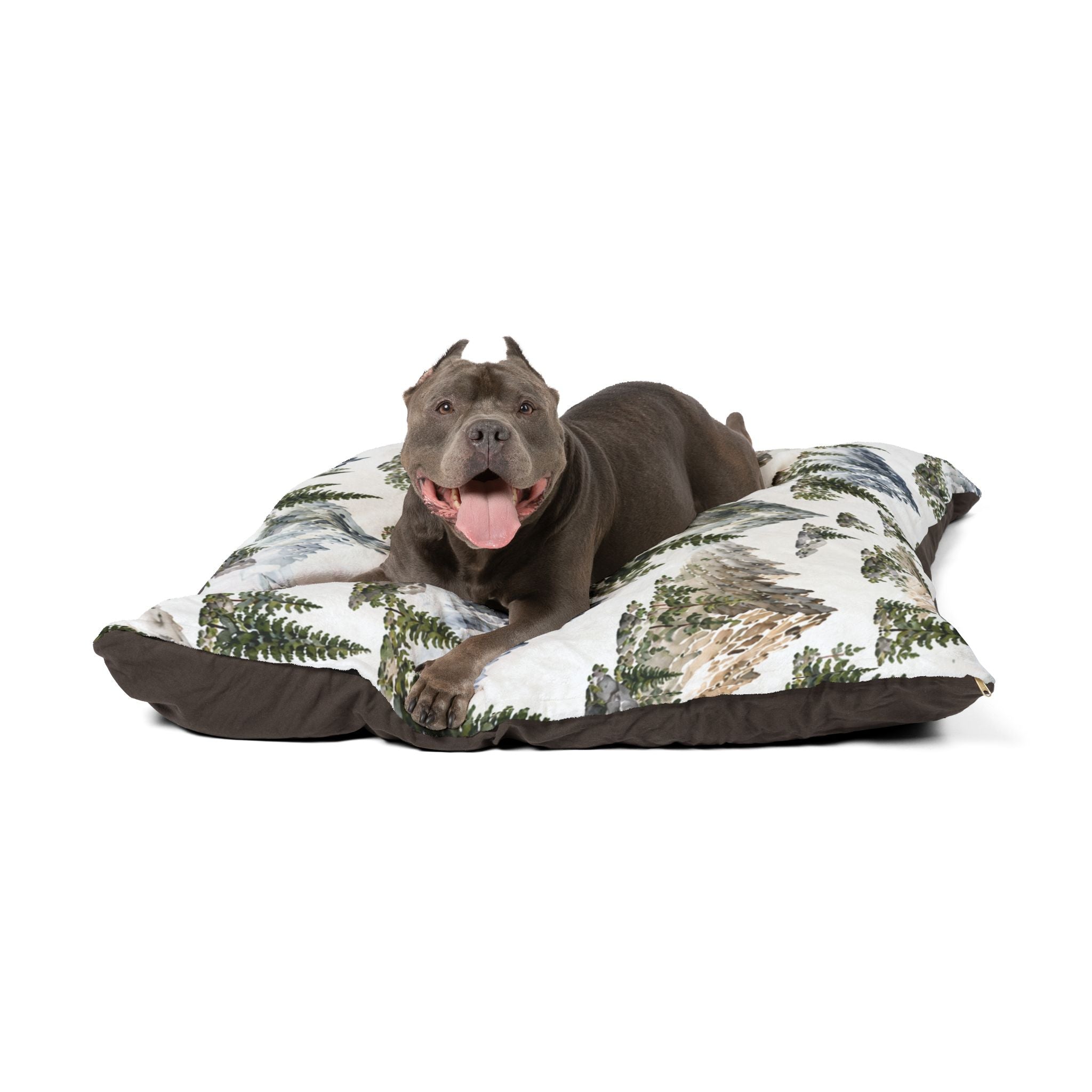 Mountain Pines Pet Bed – Nature-Inspired Cozy Dog & Cat Cushion