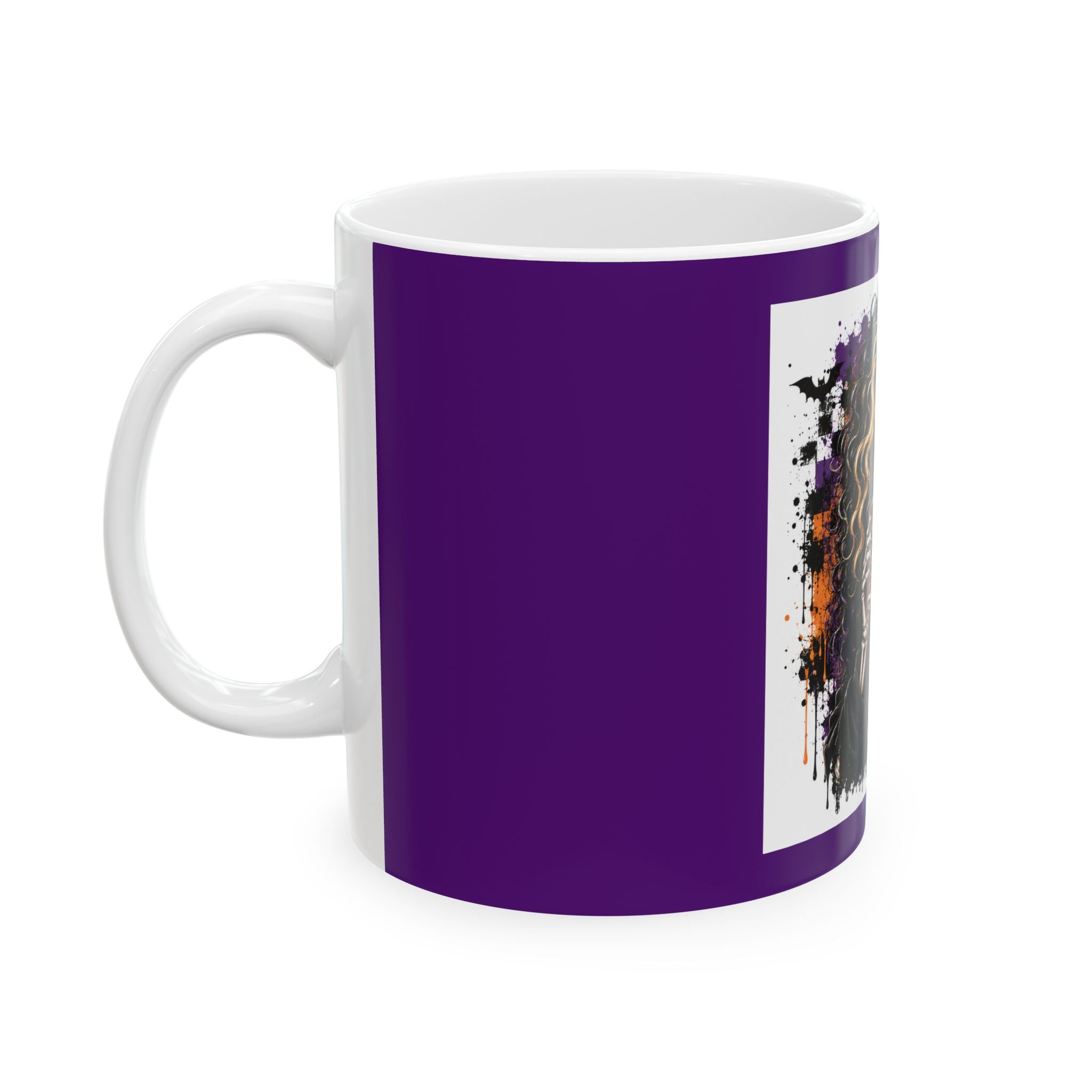 Halloween Skeleton Coffee Mug – Goth Pumpkin Skull Ceramic Cup (11oz/15oz)