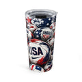 20oz Tumbler — USA Soccer Ball Patriotic Travel Mug