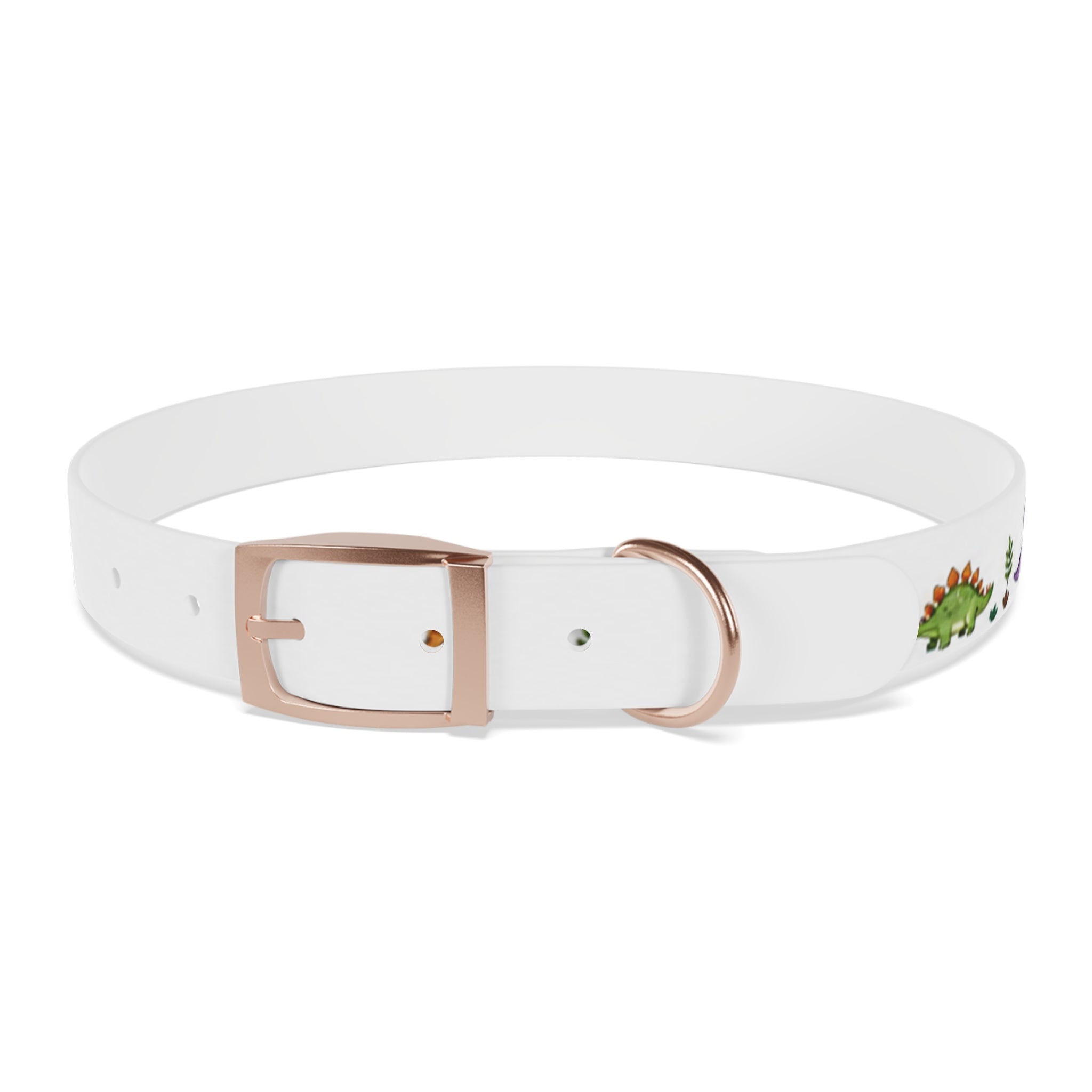 Cute Watercolor Dinosaurs Dog Collar – Adjustable Pet Collar with Colorful Dino Pattern