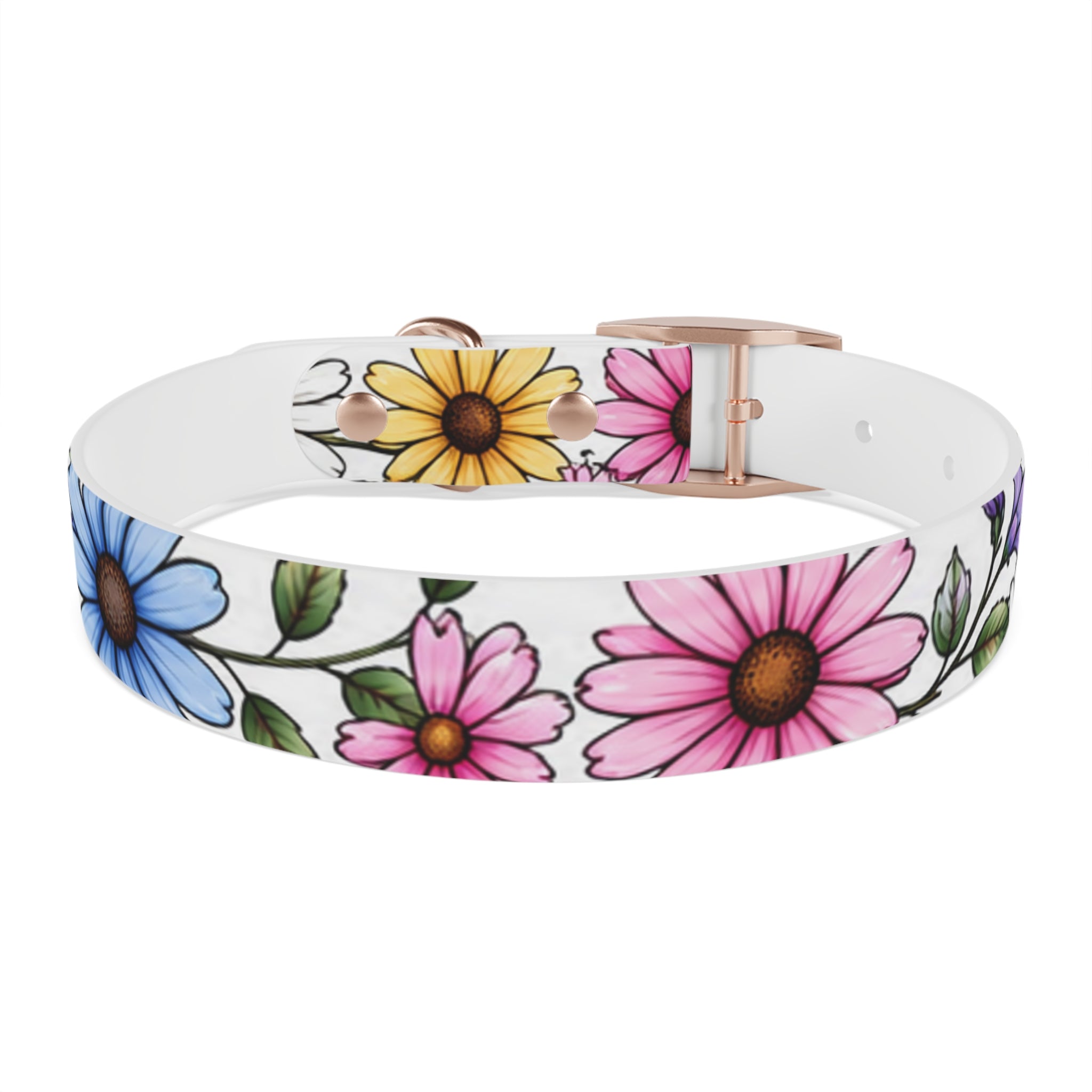 Floral Daisy Dog Collar — Colorful Spring Flower Pet Collar