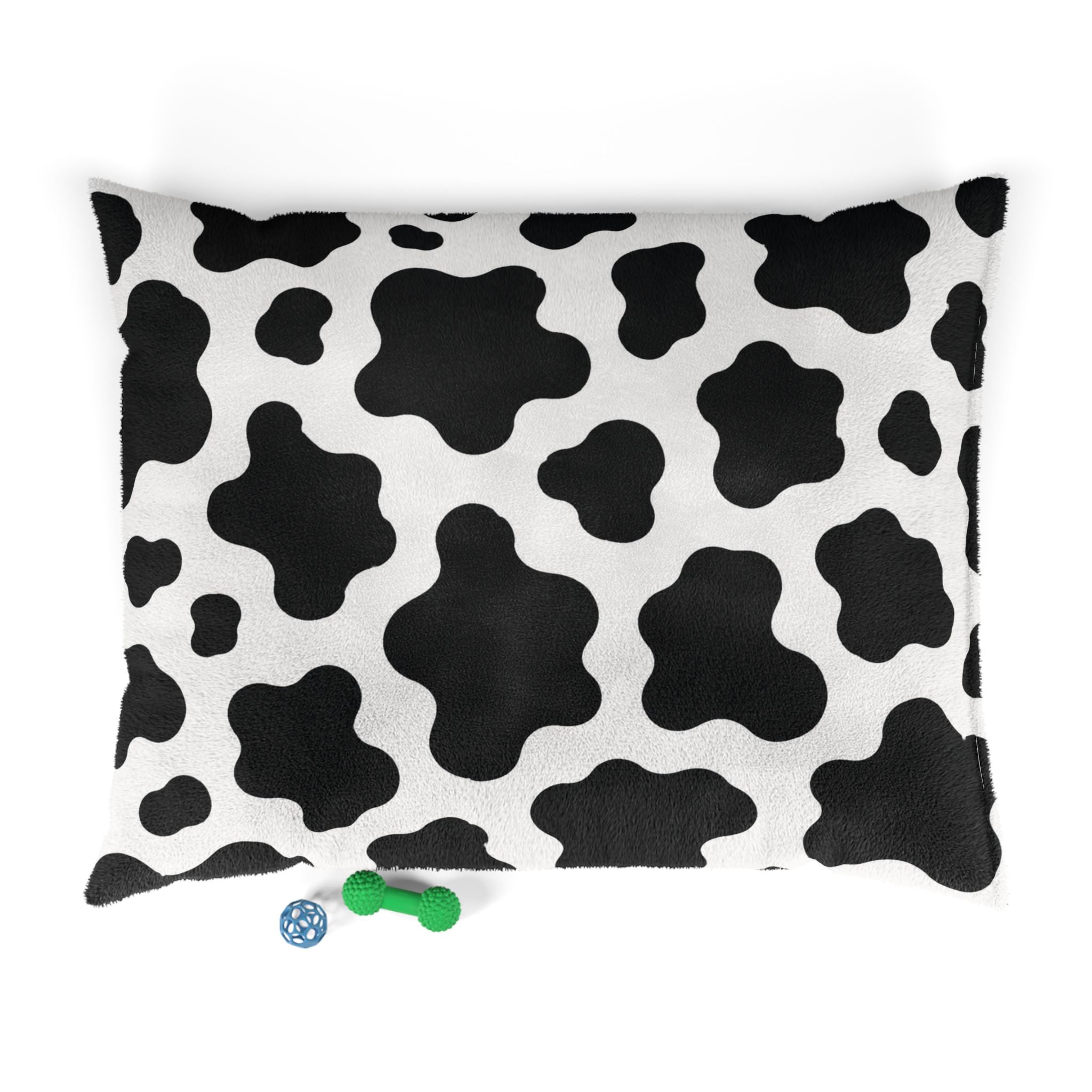 Cow Print Pet Bed – Soft Plush Cushion for Dogs & Cats
