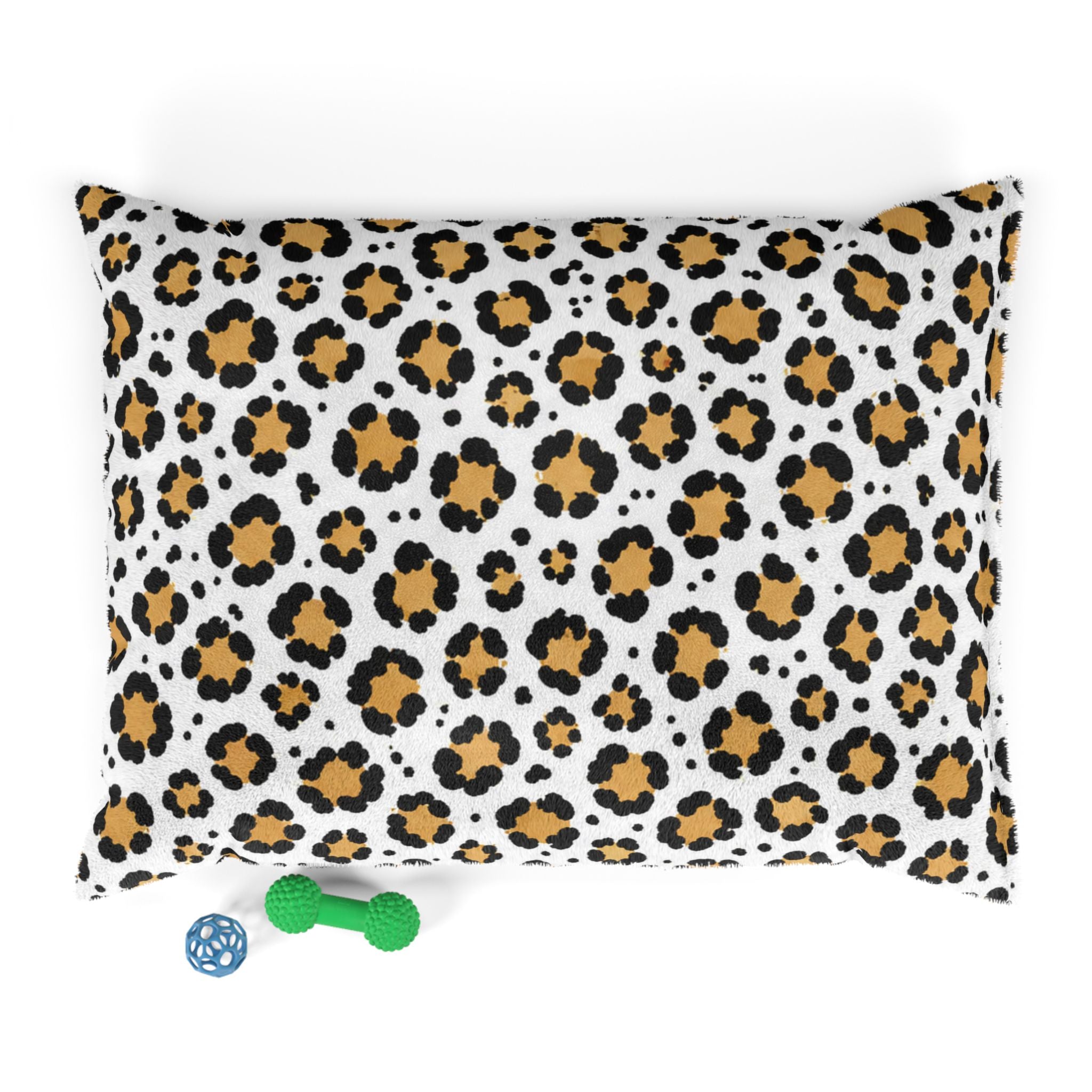 Leopard Print Pet Bed — Cozy Faux Fur Cushion for Dogs & Cats