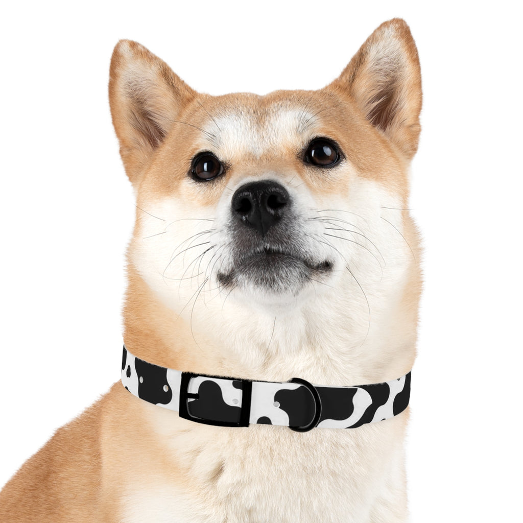 Cow Print Dog Collar — Black & White Cute Pup Accessory