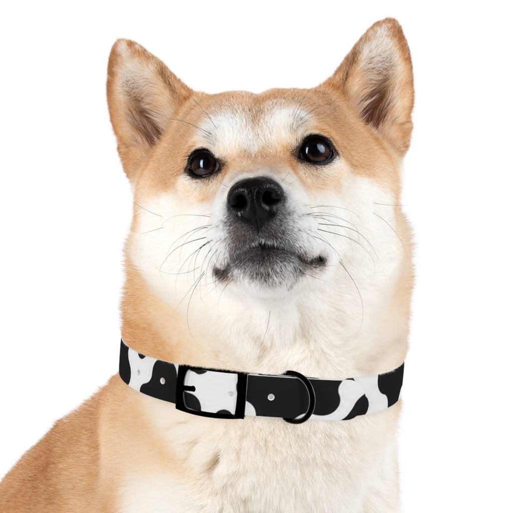 Cow Print Dog Collar — Black & White Cute Pup Accessory