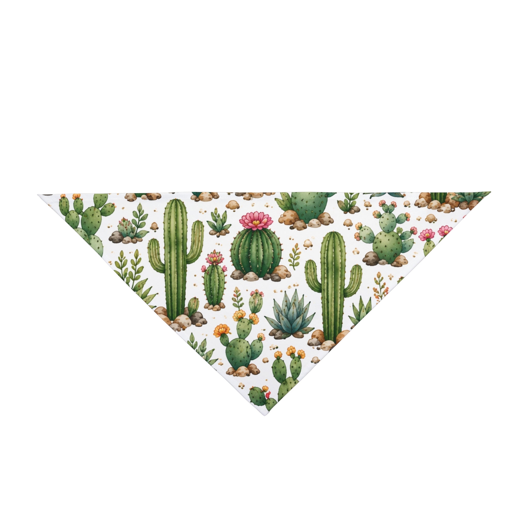 Cactus Pattern Pet Bandana — Desert Succulent Dog & Cat Accessory